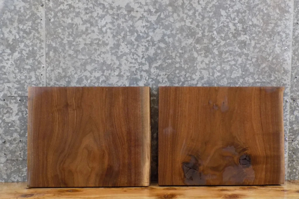 2- Live Edge Black Walnut Reclaimed Charcuterie Boards 12002-12003