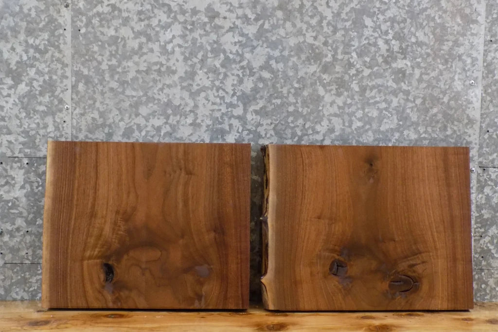 2- Live Edge Black Walnut Reclaimed Charcuterie Boards 12002-12003
