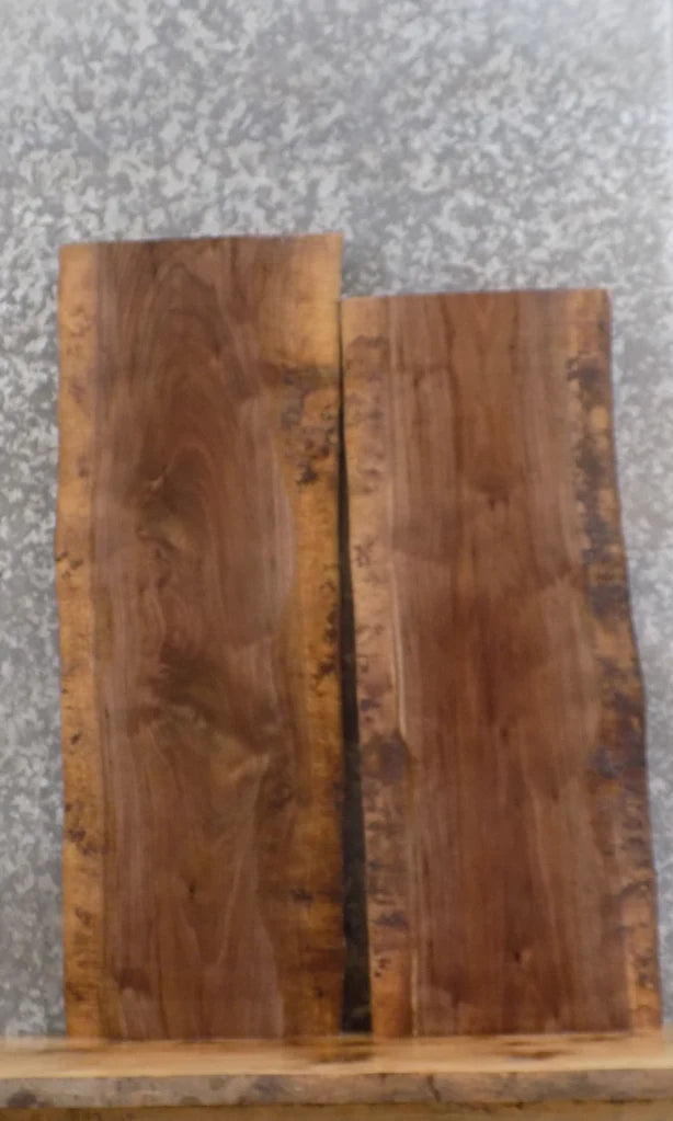 2- Live Edge Black Walnut Wall Shelf/End/Side Table Top Slabs 1246-1247