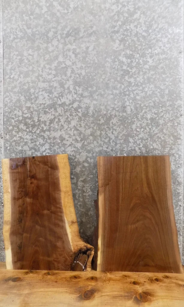 2- Live Edge Black Walnut Charcuterie/Cutting Board Slabs 12899-12900