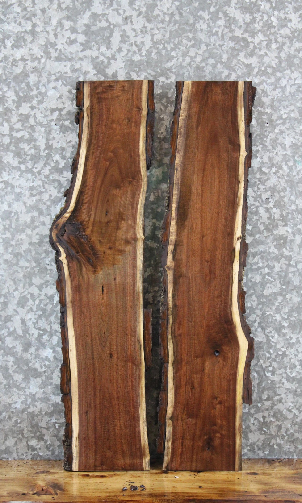 2- Walnut Live Edge Charcuterie/Taxidermy Slabs 12909-12910