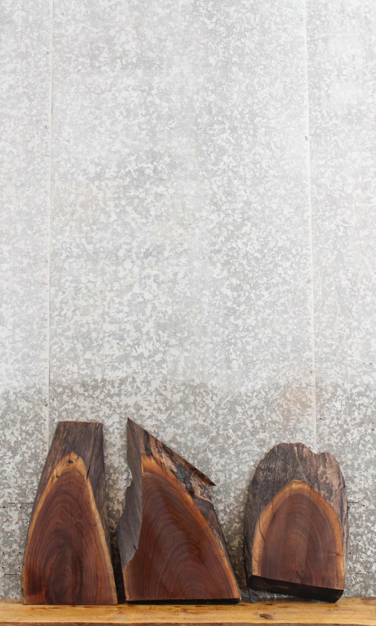 3- Live Edge Black Walnut End Table Tops/Craft Pack CLOSEOUT 12967-12969