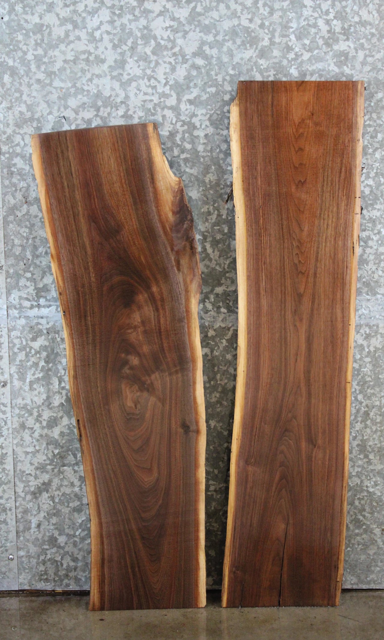 2- Black Walnut Live Edge End Table Tops/Side Table Tops 1298-1299