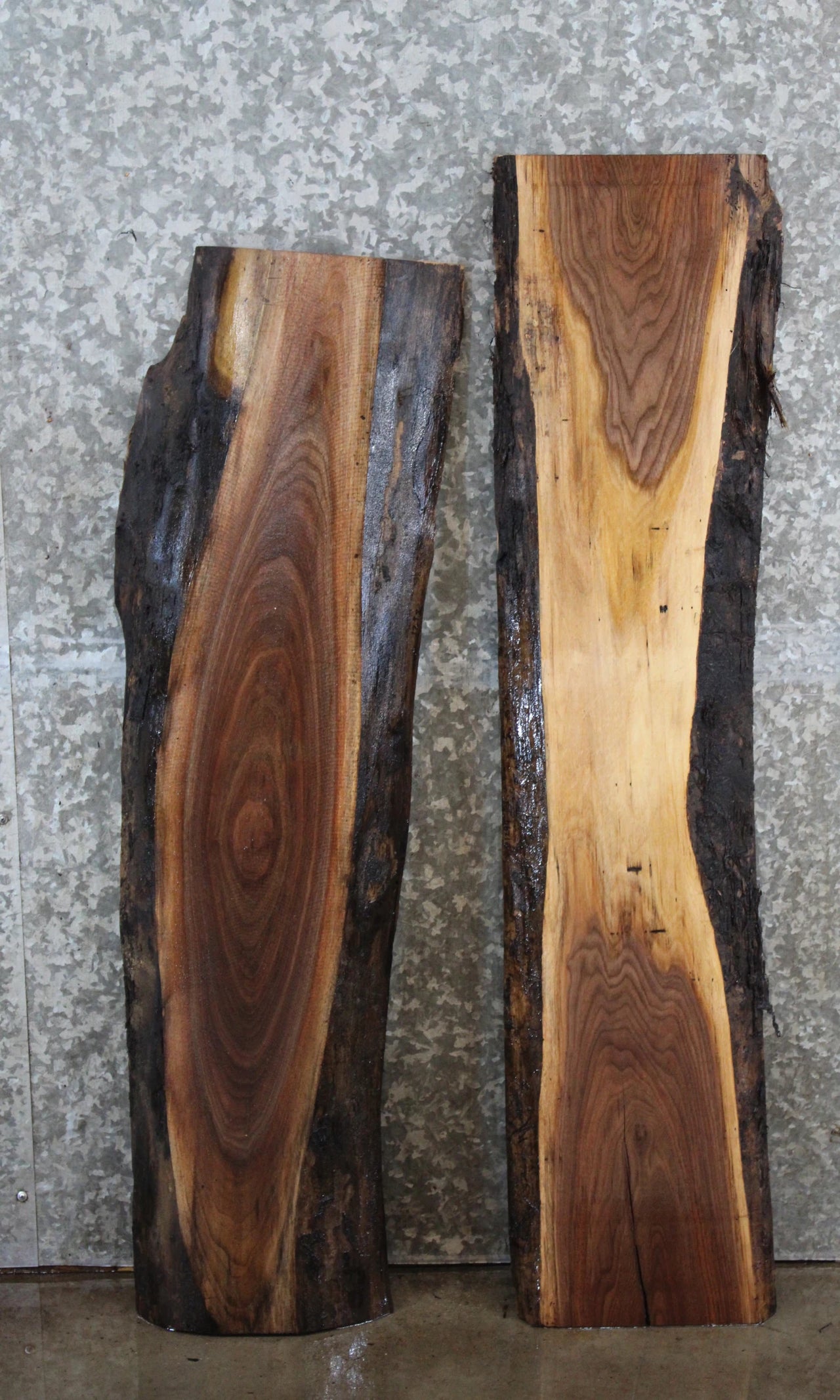 2- Black Walnut Live Edge End Table Tops/Side Table Tops 1298-1299