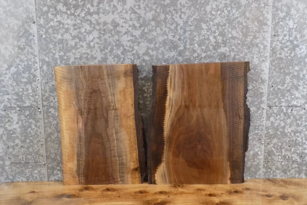 2- Live Edge Black Walnut Charcuterie/Cheese Board Slabs 13018-13019