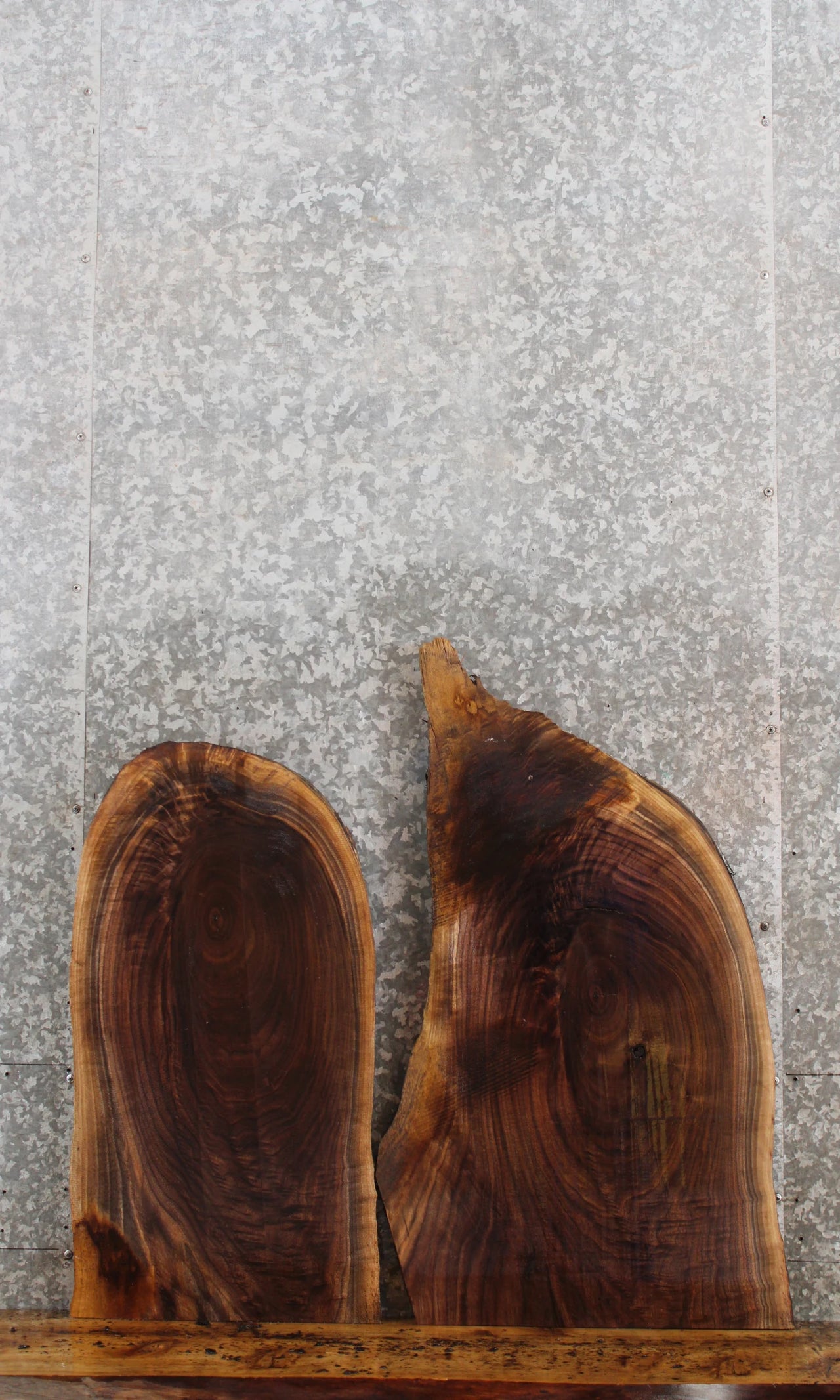 2- Live Edge Black Walnut Charcuterie Boards/End Table Tops 13070-13071