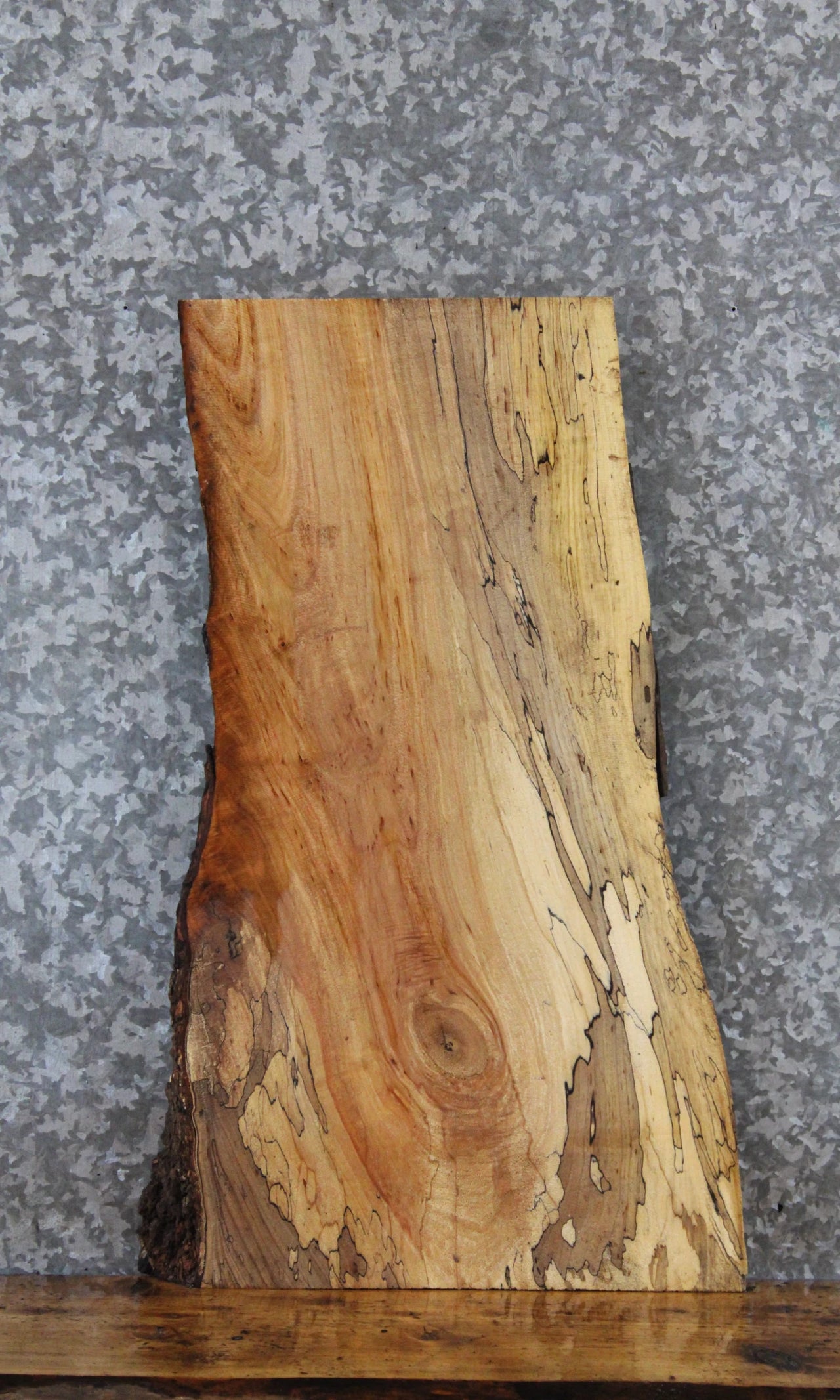 Live Edge Spalted Maple End/Side Table Top Slab 13081