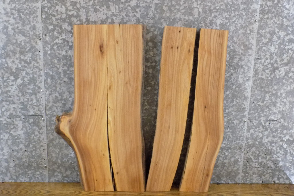 3- Bookmatched Live Edge Elm Split Board Slabs CLOSEOUT 13085-13086