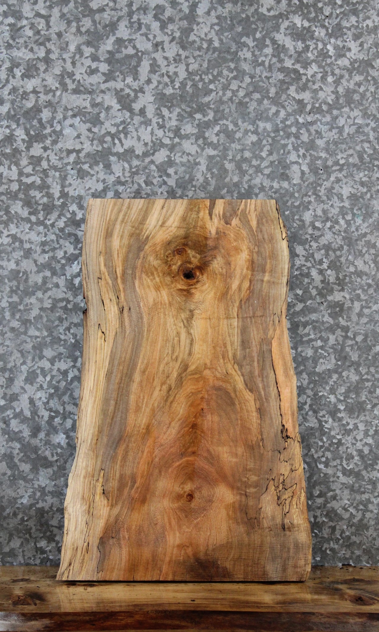 Spalted Maple Live Edge Charcuterie/End Table Slab 13101