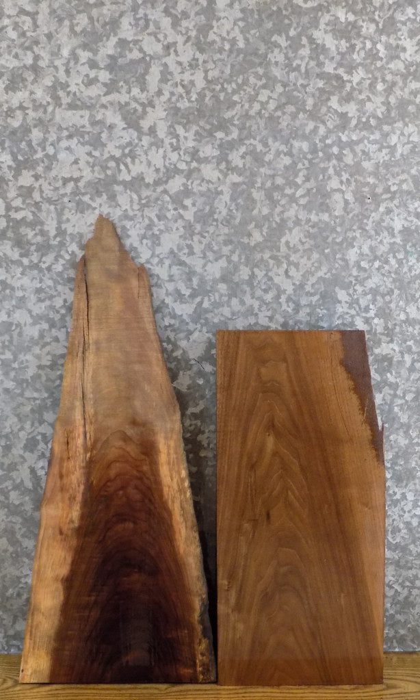 2- DIY Live Edge Black Walnut Charcuterie Boards/Slabs CLOSEOUT 13106-13107