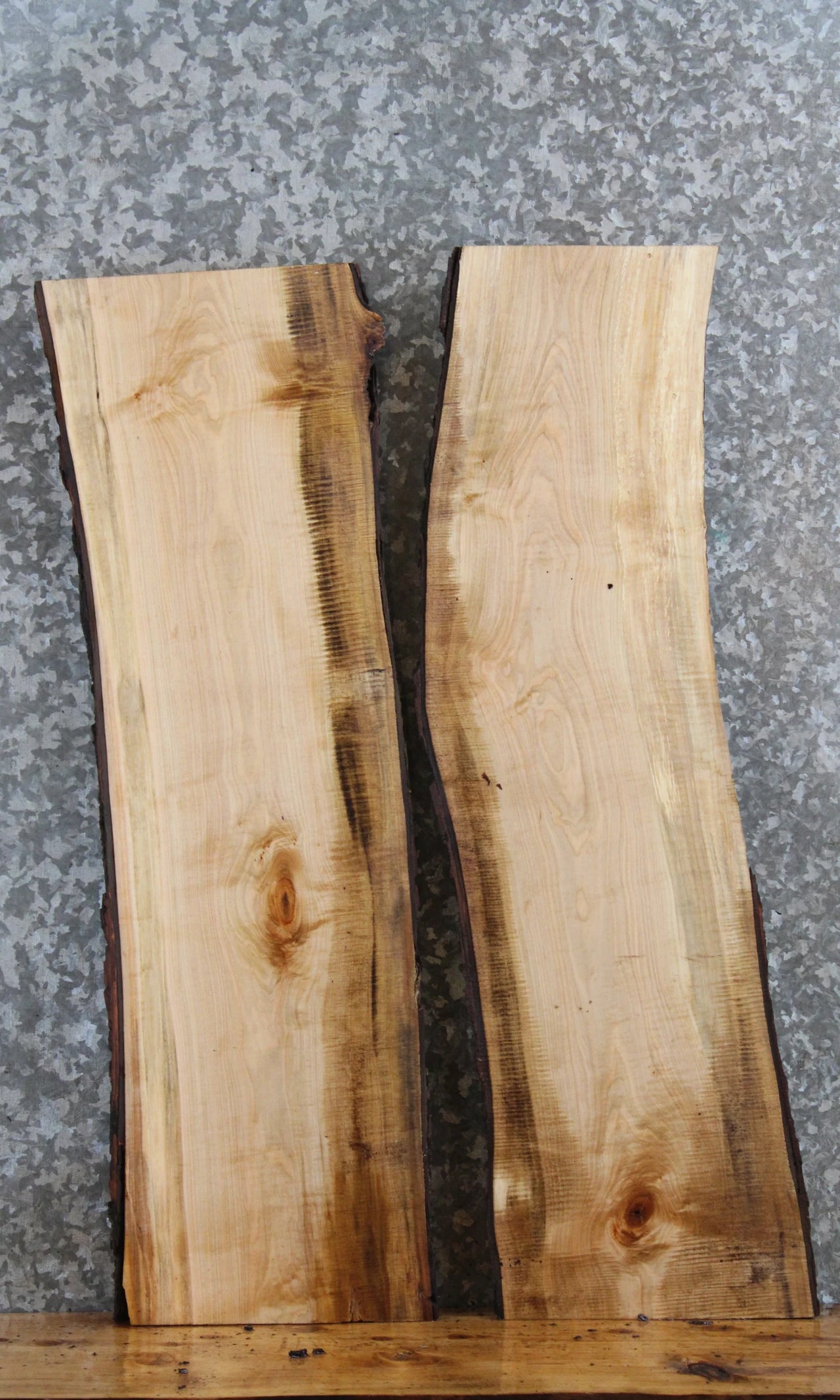 2- Maple Natural Edge Charcuterie Board/Taxidermy Slab CLOSEOUT 13114-13115