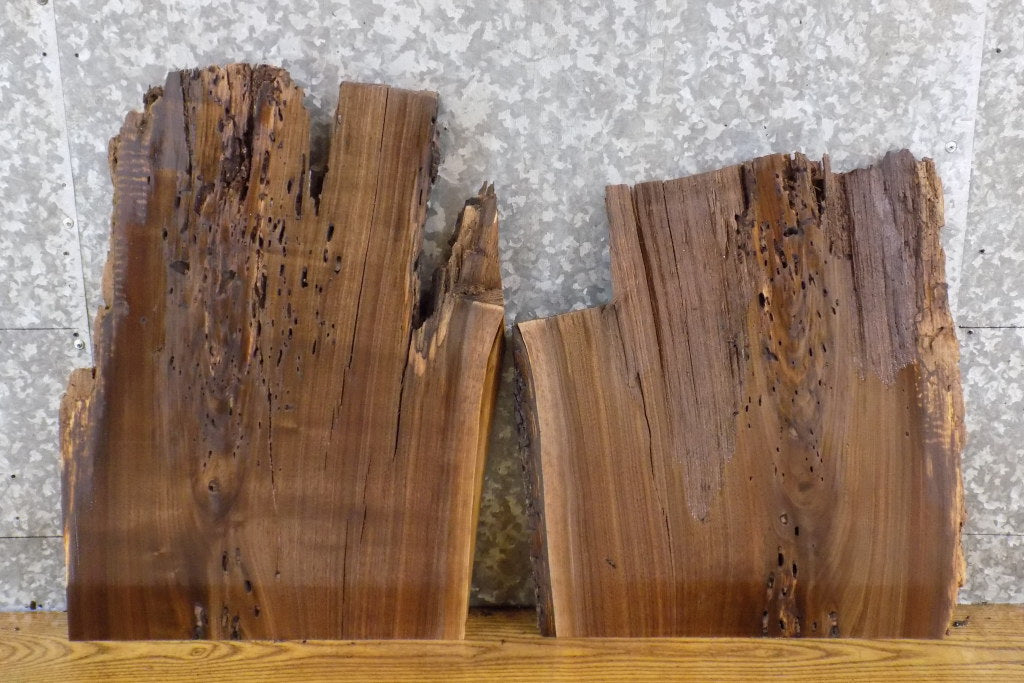 2- Reclaimed Live Edge Black Walnut Epoxy Project/Craft Pack 13116-13117