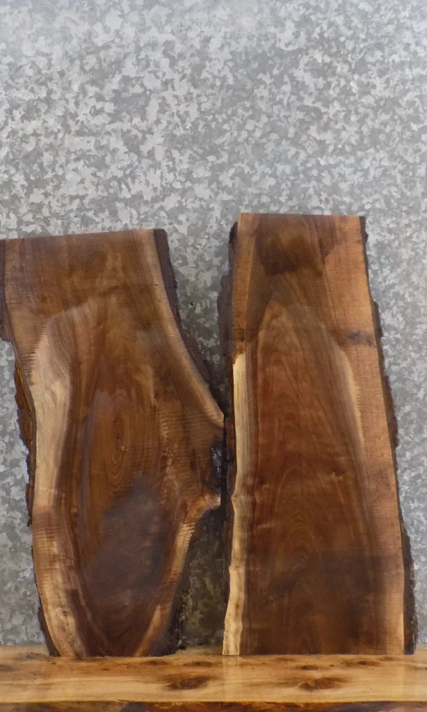 2- Live Edge Black Walnut End/Coffee/Accent Table Top Slab 13121-13122