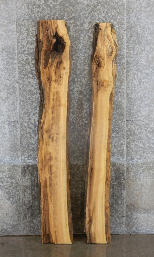 2- Live Edge Rustic Ash Epoxy Project/Table Top Slabs CLOSEOUT 132-133