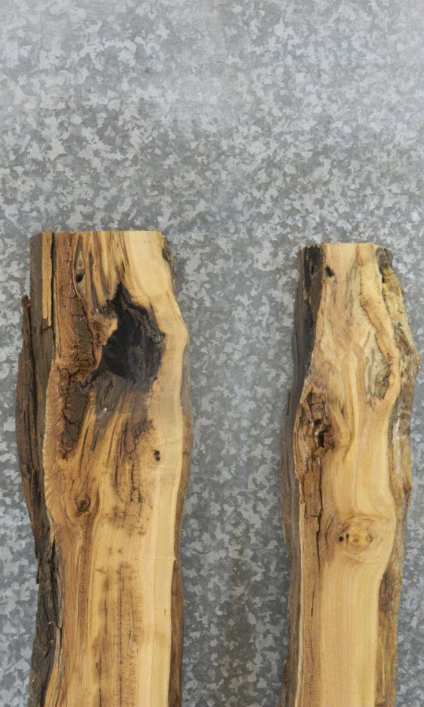 2- Live Edge Rustic Ash Epoxy Project/Table Top Slabs CLOSEOUT 132-133
