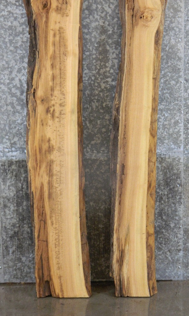 2- Live Edge Rustic Ash Epoxy Project/Table Top Slabs CLOSEOUT 132-133