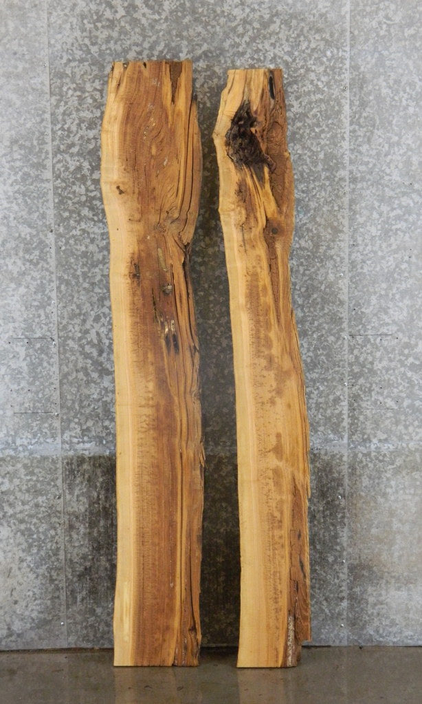 2- Live Edge Rustic Ash Epoxy Project/Table Top Slabs CLOSEOUT 132-133