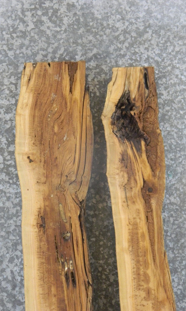 2- Live Edge Rustic Ash Epoxy Project/Table Top Slabs CLOSEOUT 132-133