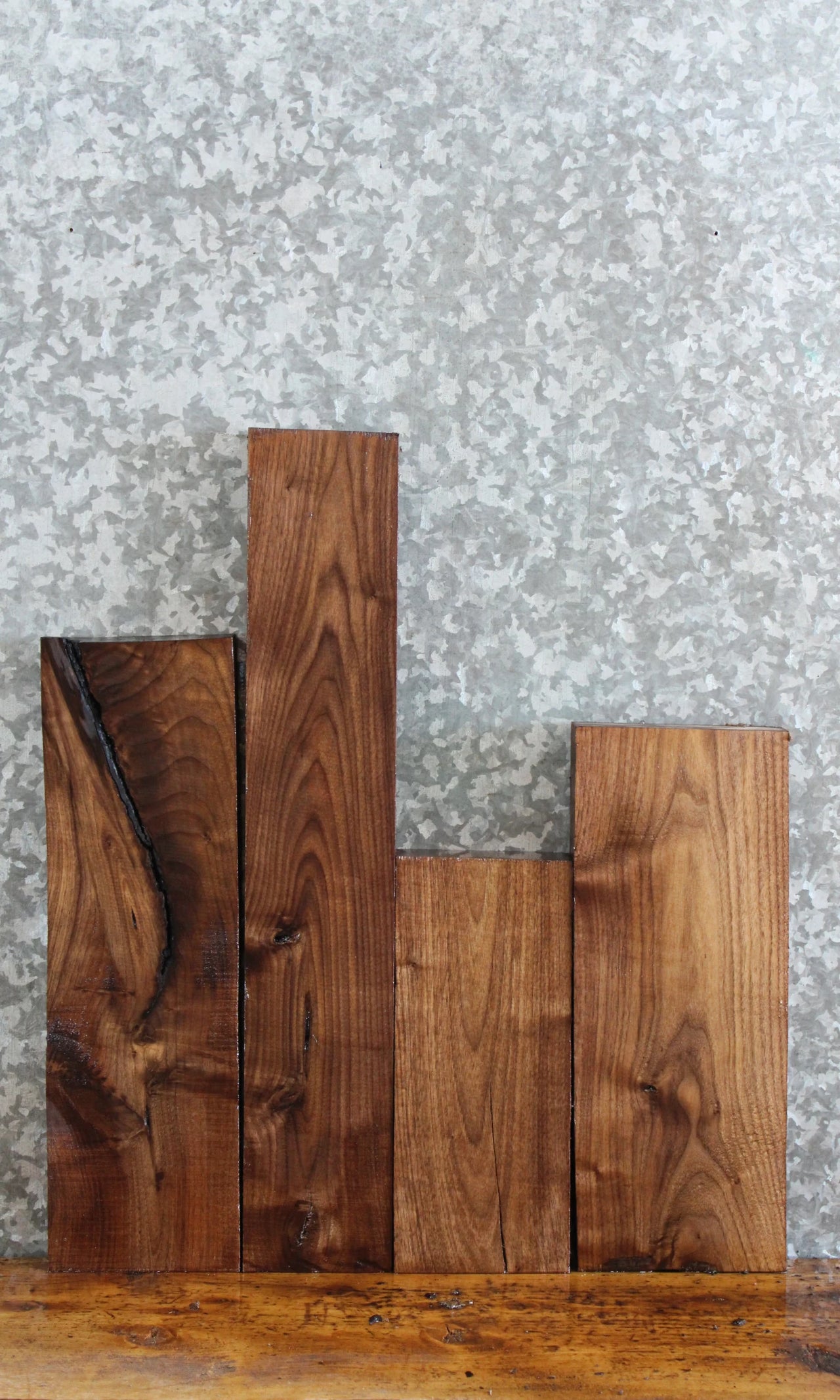 4- Salvaged Black Walnut Lumber Boards/Craft Pack 13293