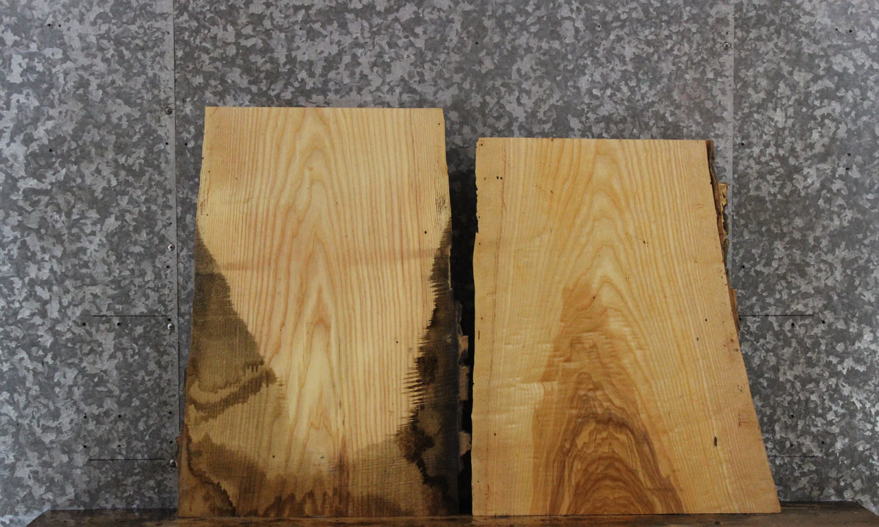 2- Live Edge Ash End Table Tops 13324-13325