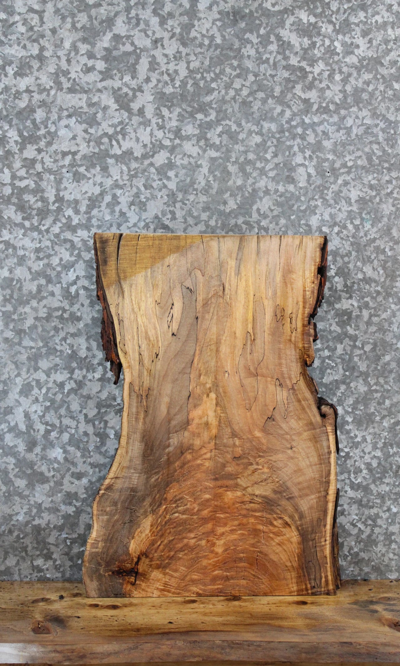 Spalted Maple Live/Natural Edge Charcuterie Board Slab 13368