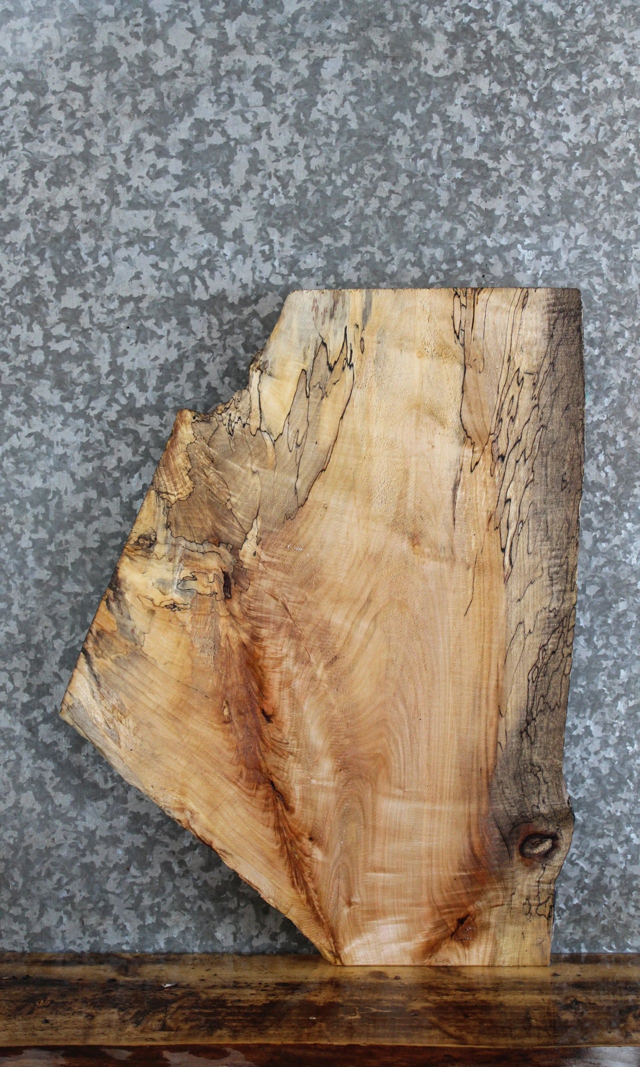 Live Edge Spalted Maple End/Side Table Top Slab 13700