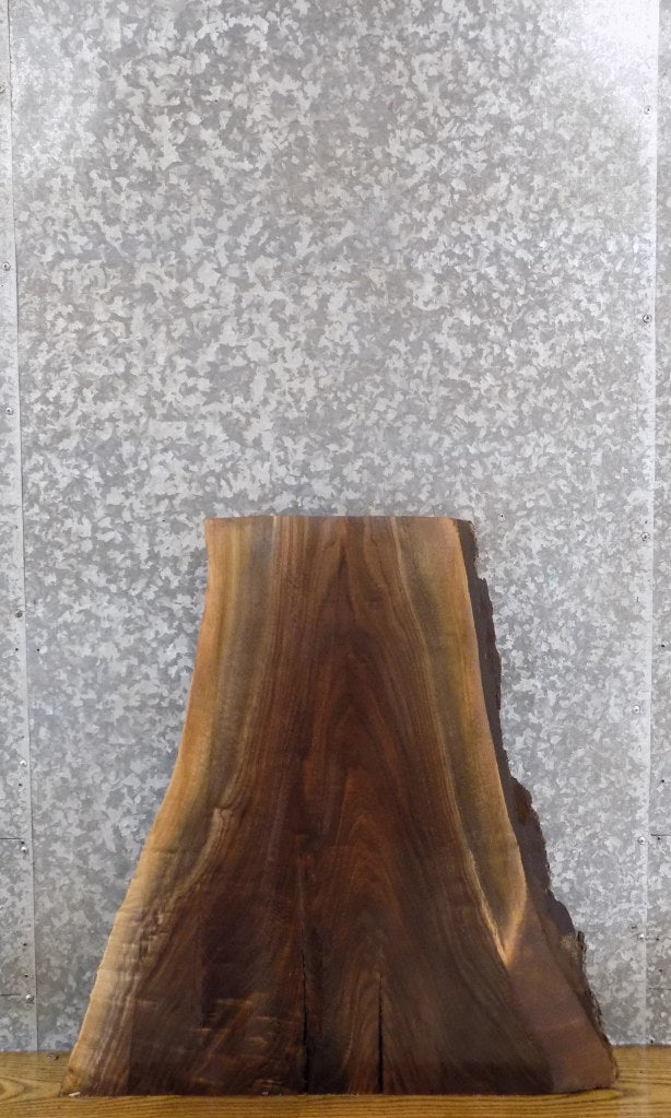 Salvaged Live Edge Bark Black Walnut Side Table Top Slab 13733