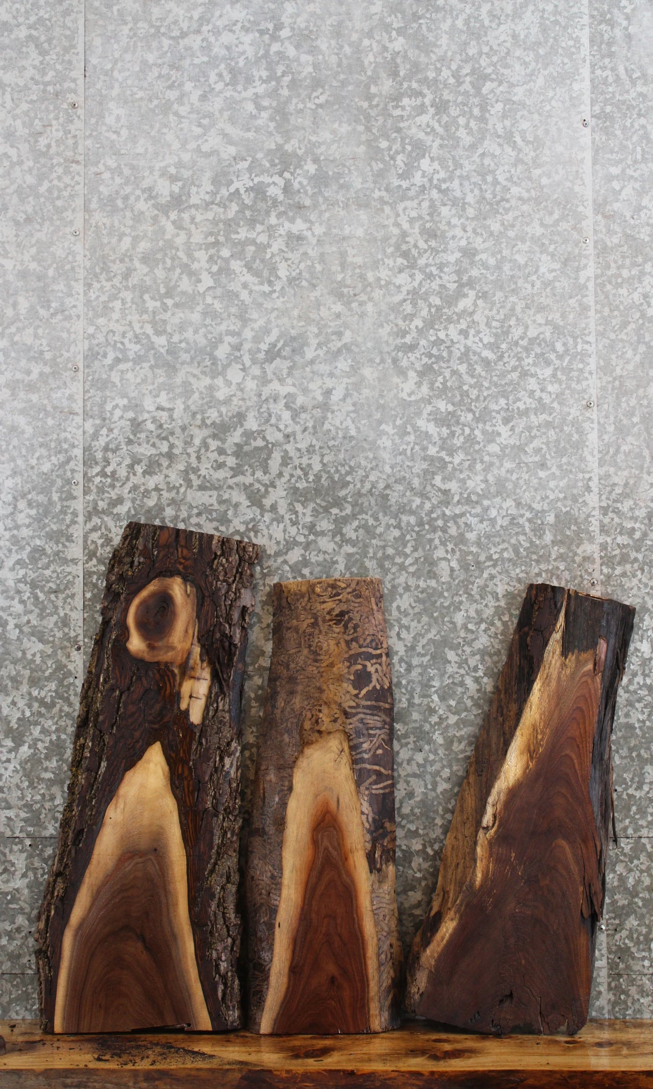 3- Live Edge Black Walnut Craft Pack CLOSEOUT 13747-13749