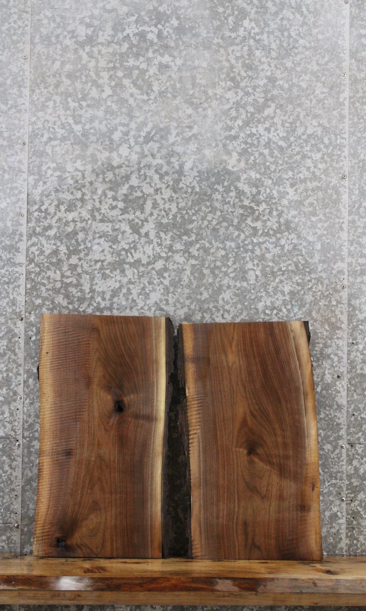 2- Black Walnut Live Edge Charcuterie Boards 13771,13777