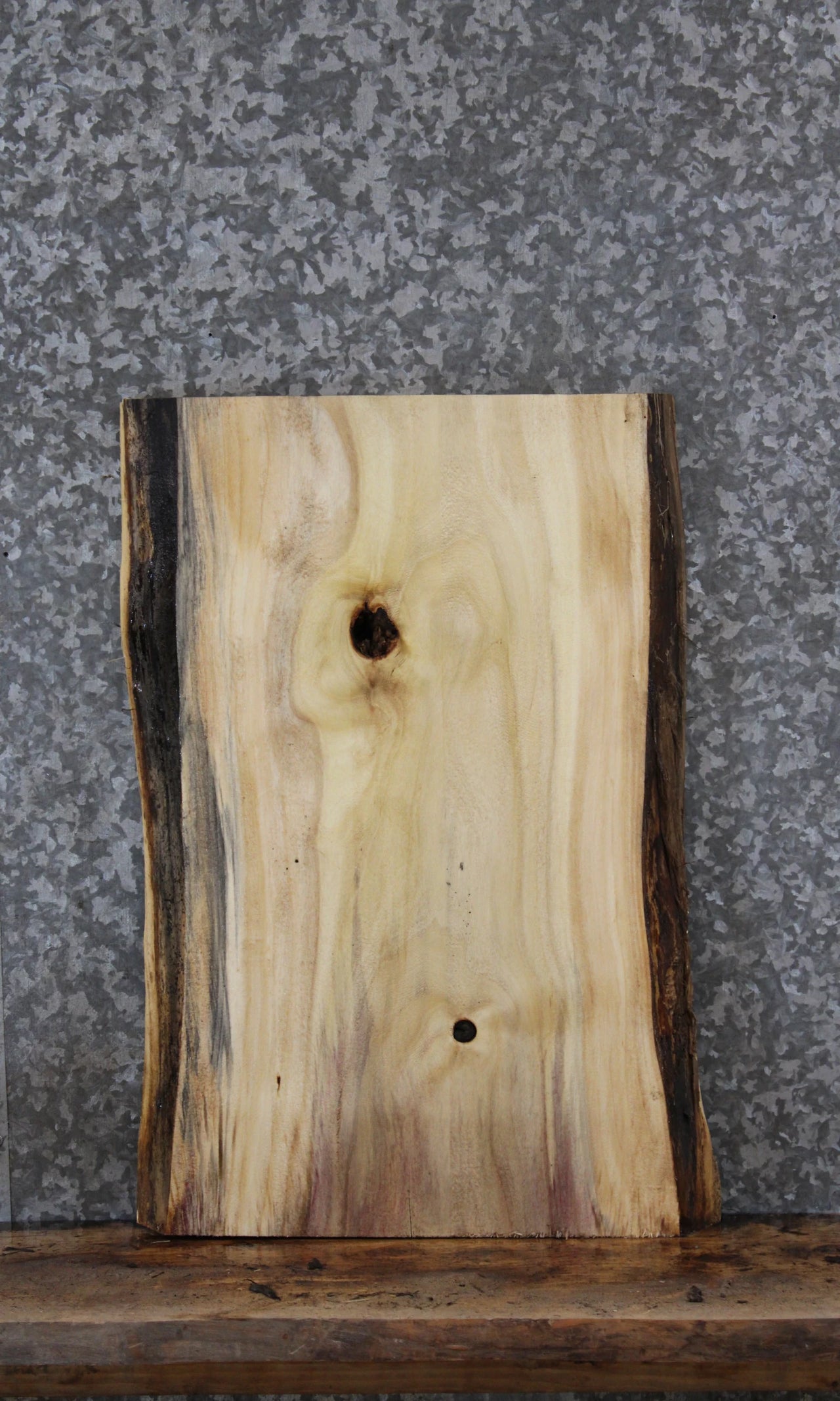 Natural Edge Maple End Table Slab, Solid Wood Countertop 13800