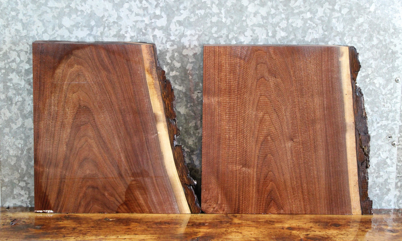 2- Live Edge Black Walnut Charcuterie Boards/End Table Top Slabs 13993-13994