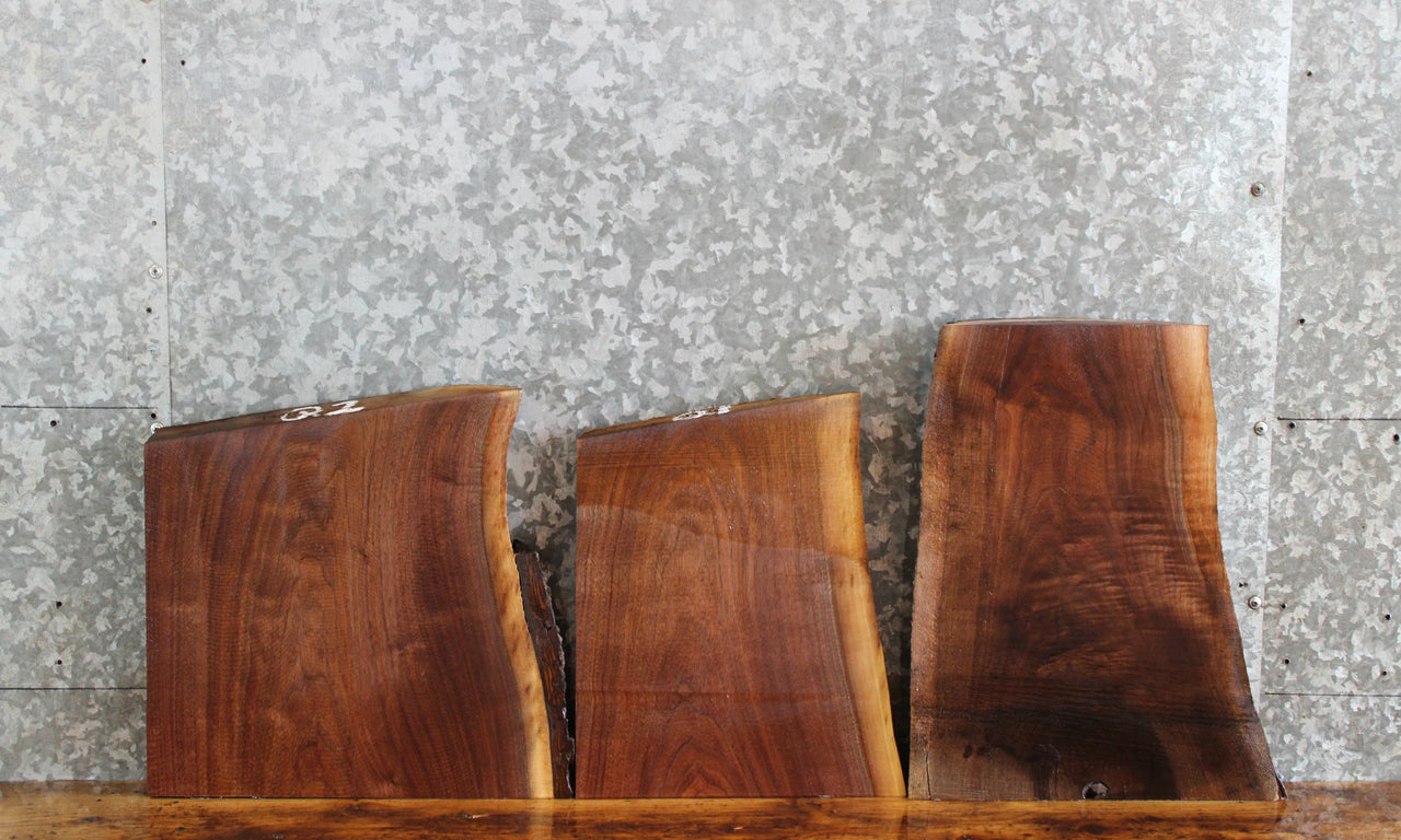3- Live Edge Black Walnut Charcuterie Boards/End Table Tops 14017-14019
