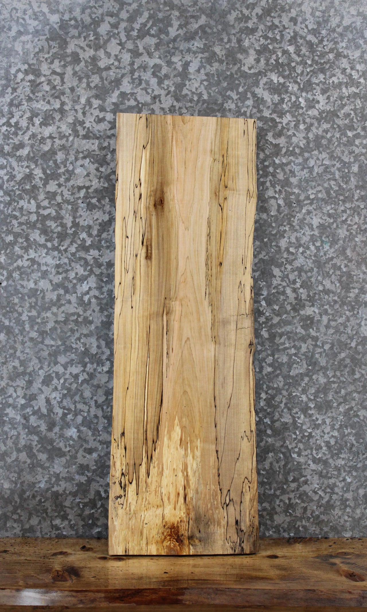 Spalted Maple Live Edge Charcuterie/Shelf Slab 1401