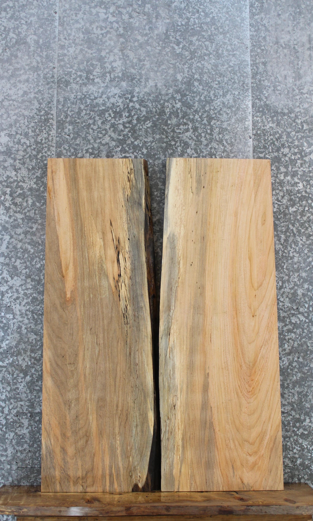 2- Maple Live Edge Book Match Dining Table Slabs 1402,1407