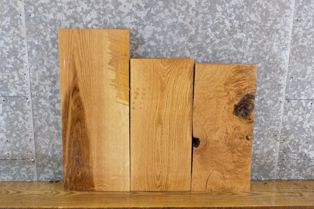 3- Rustic Kiln Dried White Oak Lumber Boards/Shelf Slabs 14176-14178