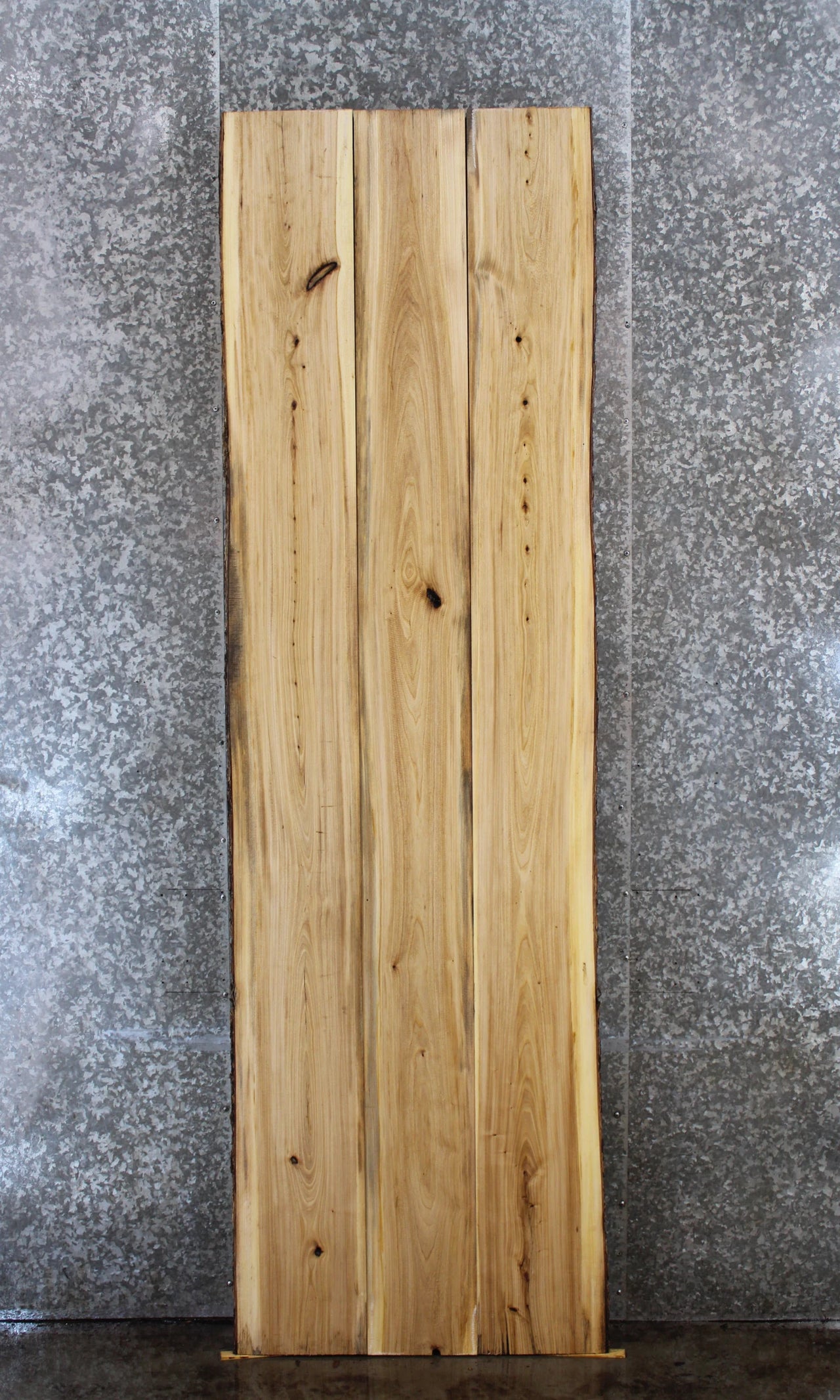 3- Bookmatched Live Edge Hackberry Dining Table Top Slabs 20469-20471