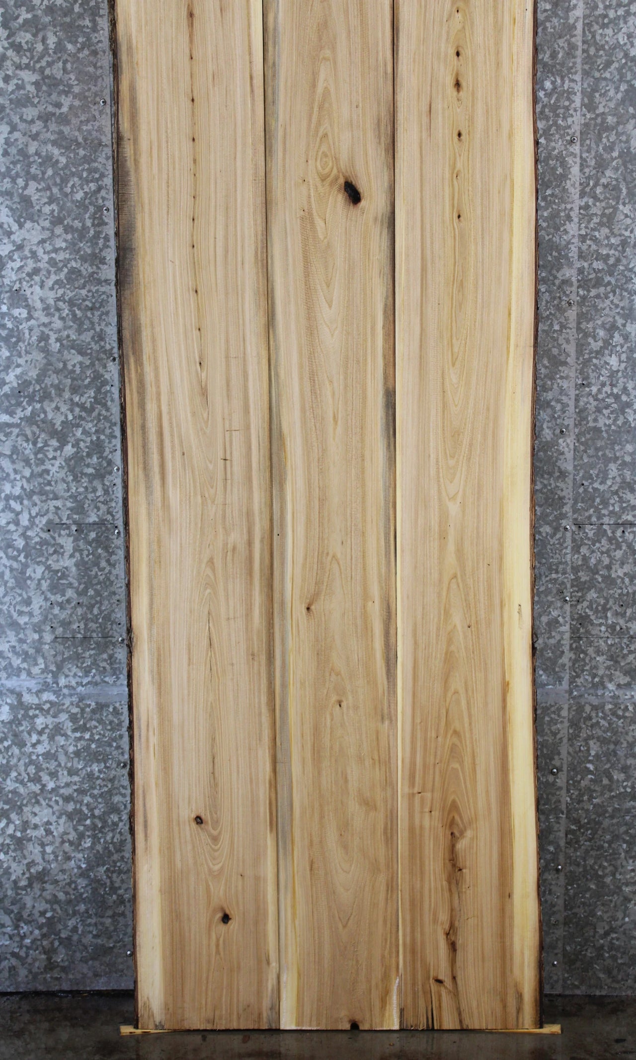 3- Bookmatched Live Edge Hackberry Dining Table Top Slabs 20469-20471