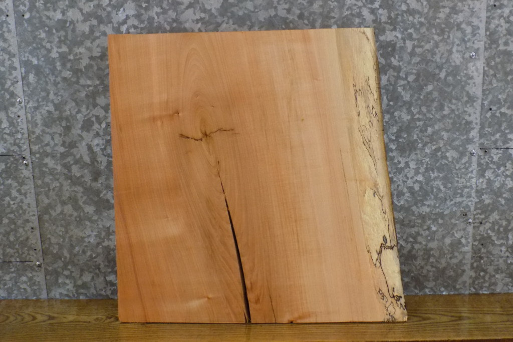 Salvaged Maple Partial Live Edge End/Entry/Side Table Top Slab 14345