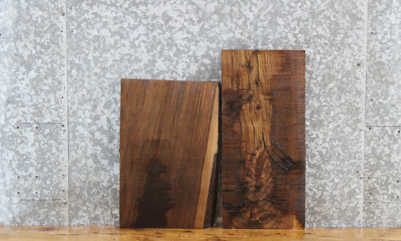 2- Live Edge Black Walnut End Table Top/Charcuterie Board Slabs 14361-14362