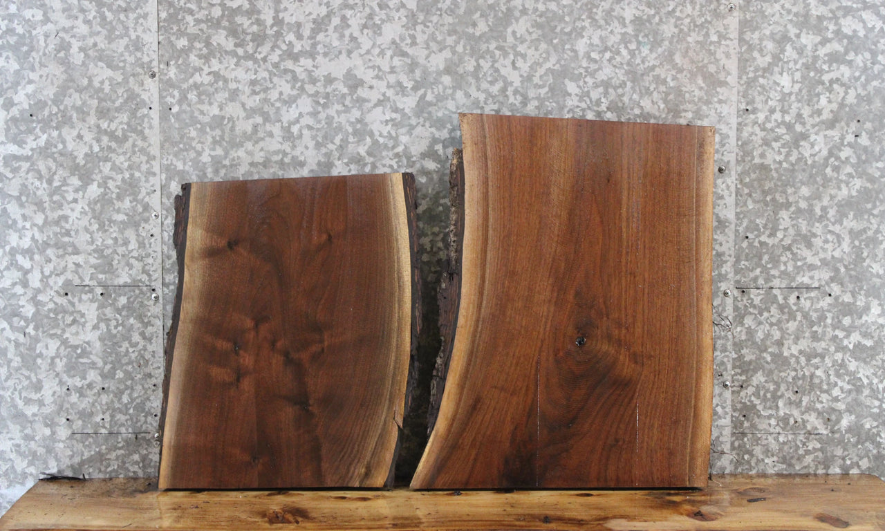 2- Black Walnut Live Edge Charcuterie Boards 14370-14371
