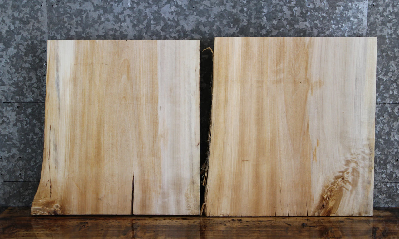 2- Live Edge Spalted Maple End Table/Charcuterie Board Slabs 14380-14381