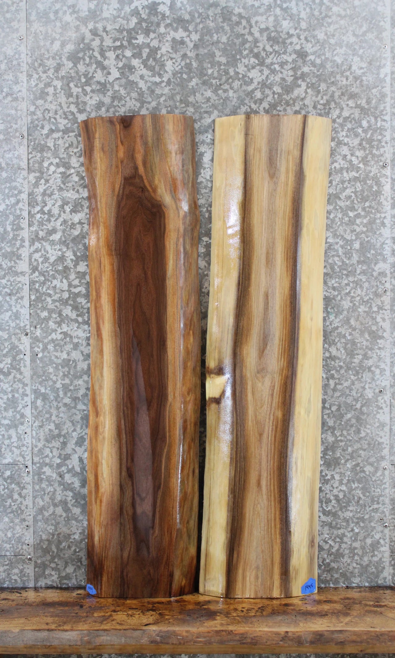 2- Black Walnut Live Edge Slabs, Coffee Table Tops 1444-1445