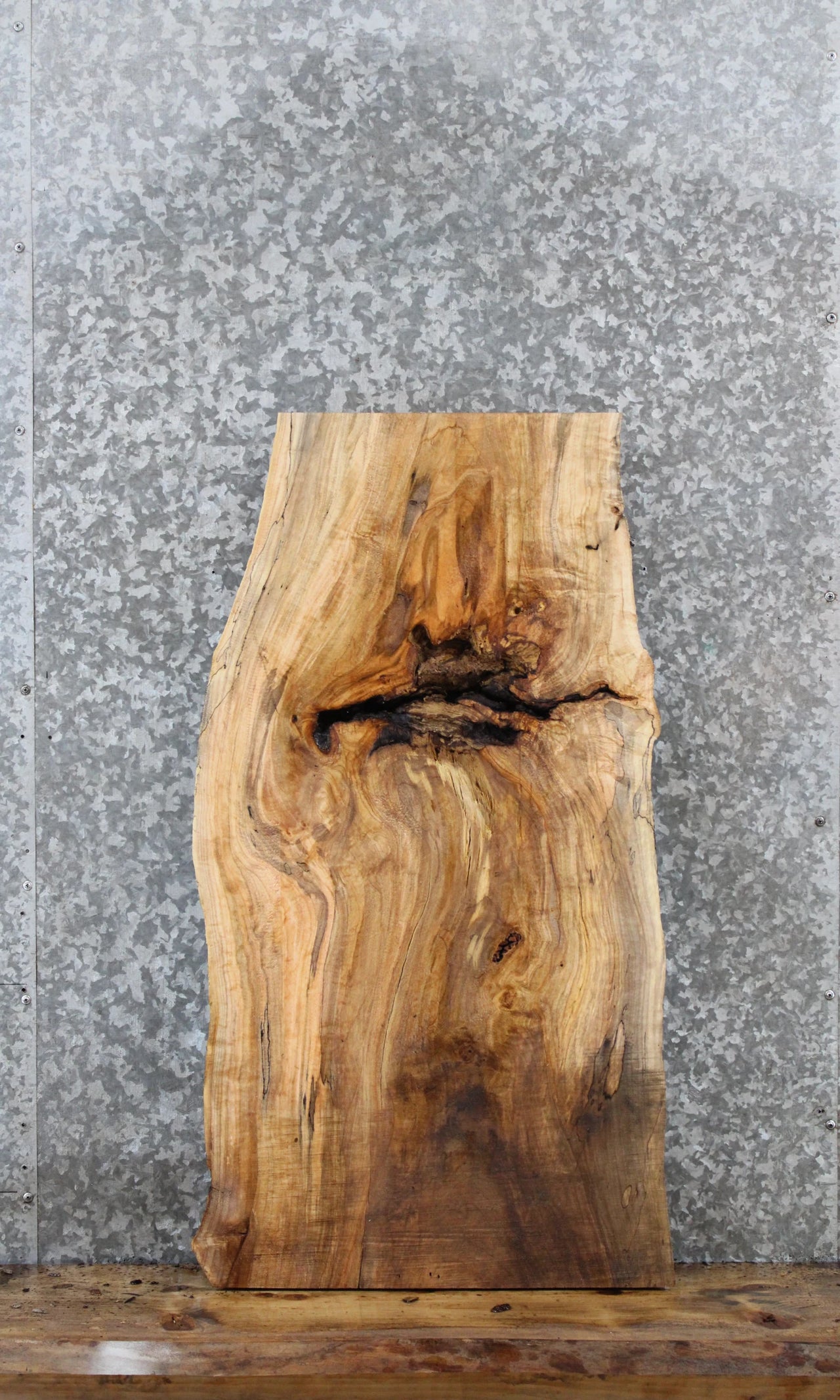 Spalted Maple Live Edge Bench/End Table Slab 1451