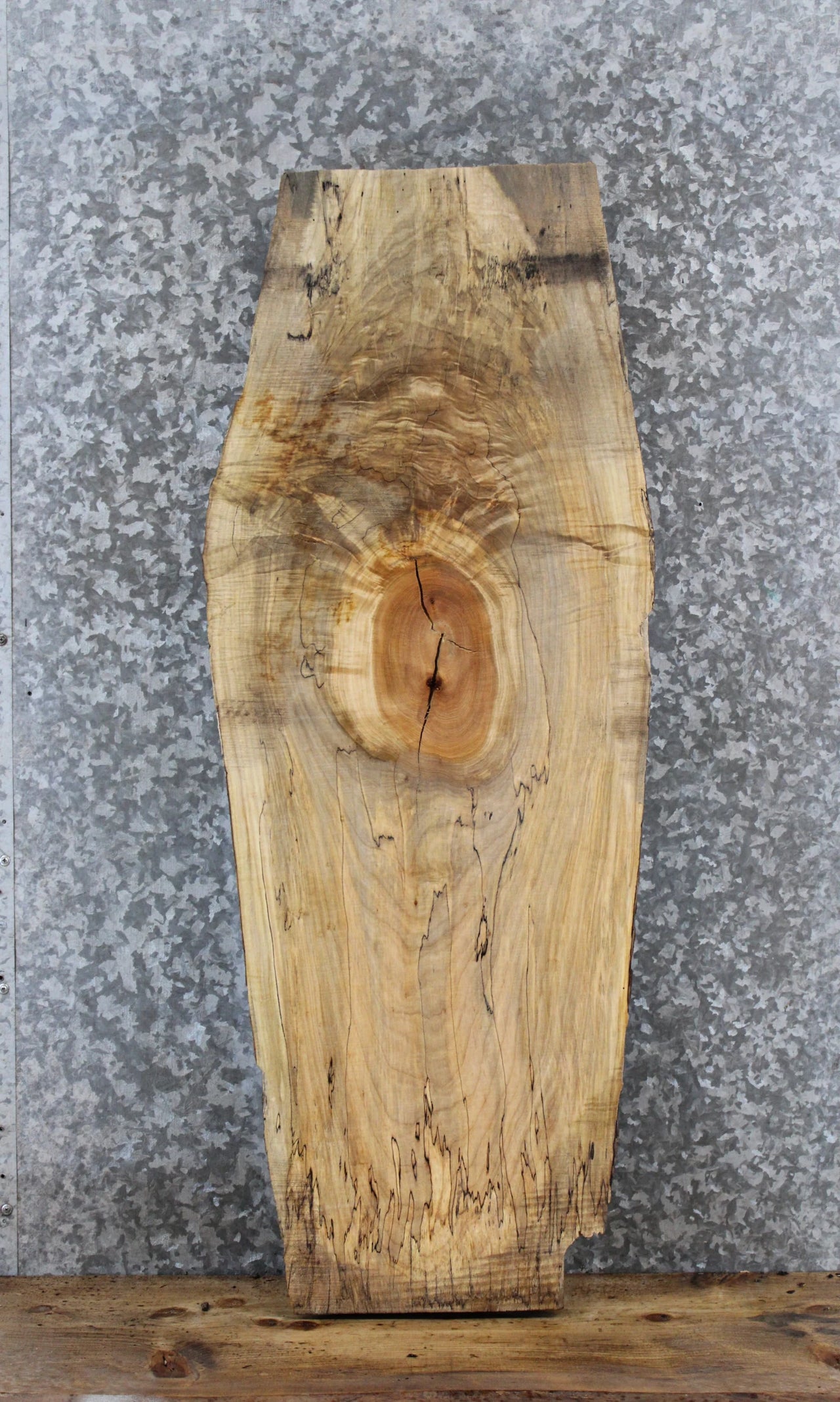 Spalted Maple Live Edge End Table/Shelf Slab 1457