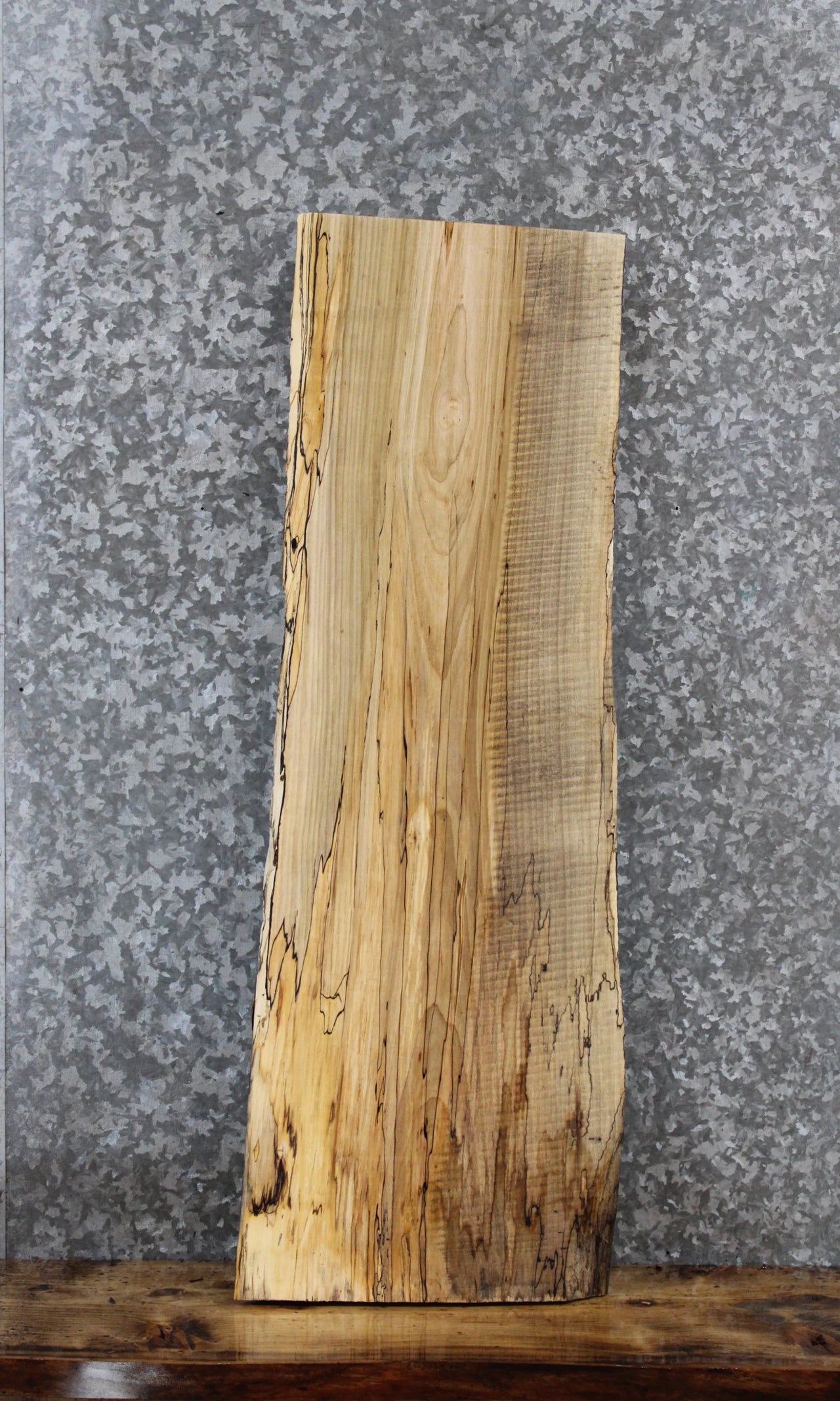 Spalted Maple Live Edge Charcuterie/Shelf Slab 1459