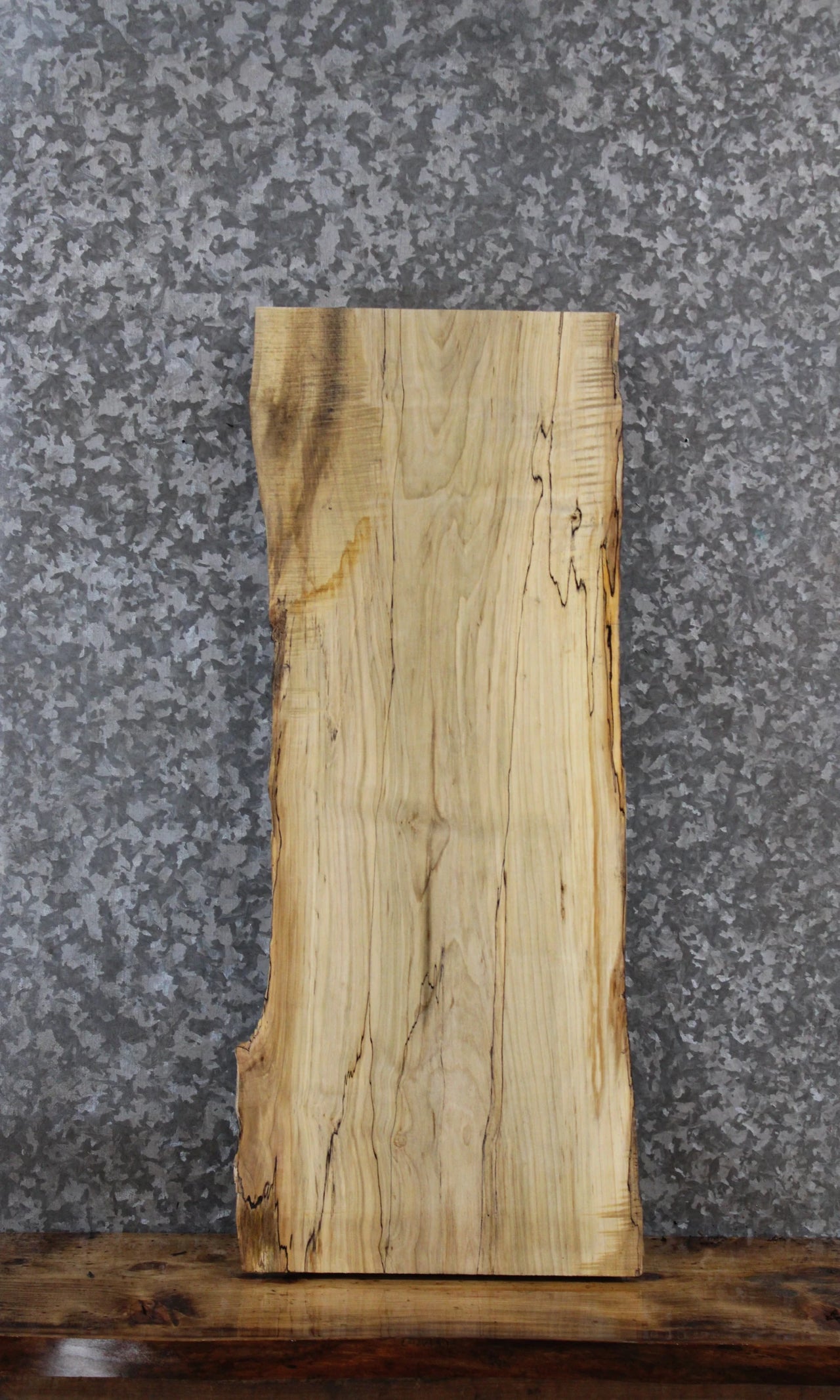 Spalted Maple Live Edge Charcuterie/Shelf Slab 1462