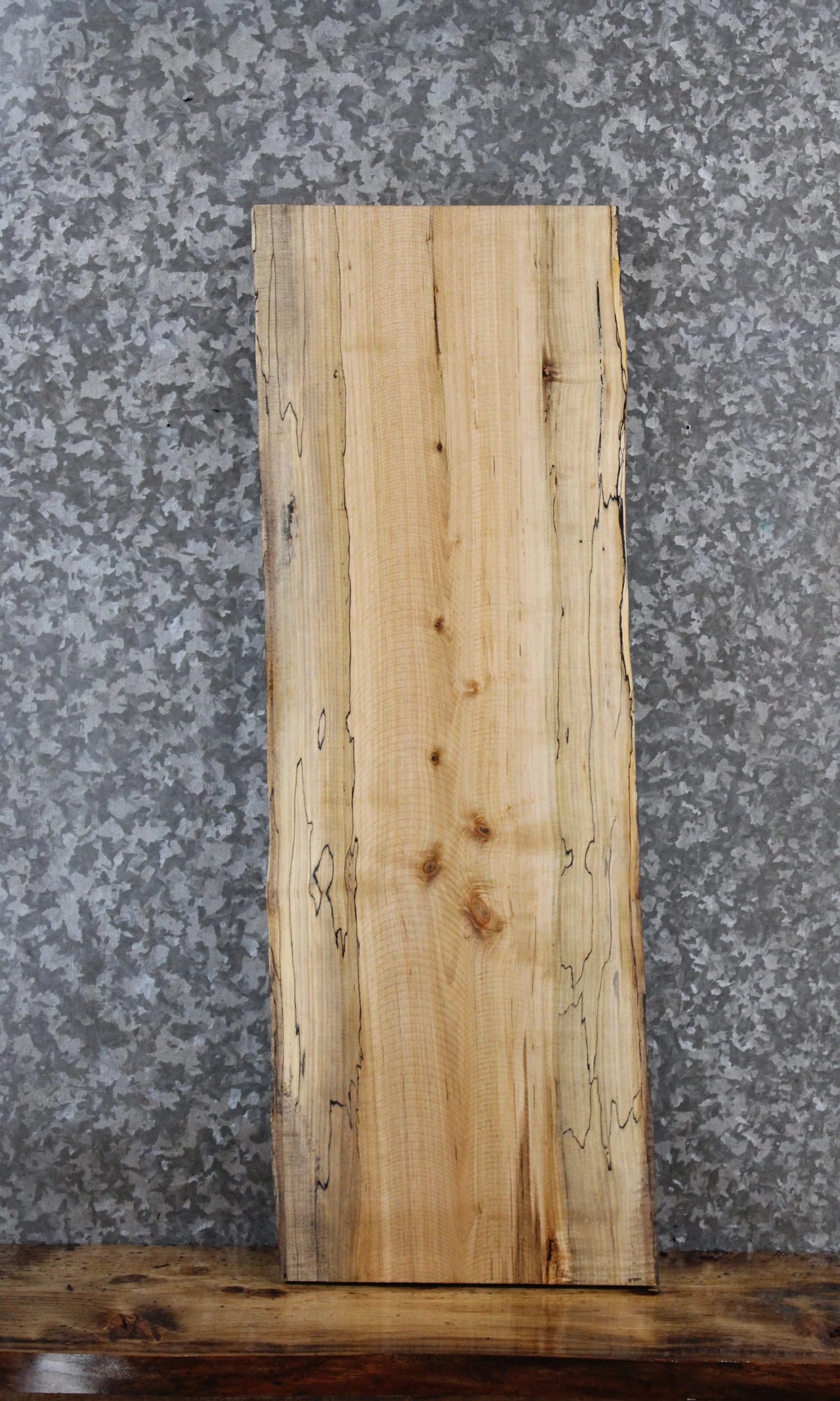 Spalted Maple Live Edge Charcuterie/Shelf Slab 1475