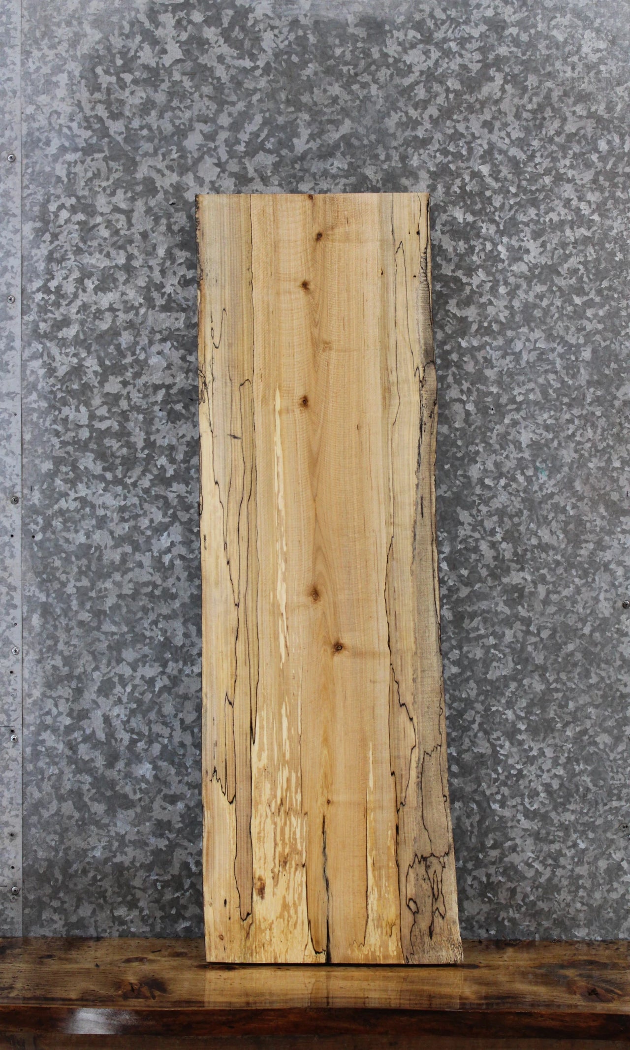 Spalted Maple Live Edge Charcuterie/Shelf Slab 1479