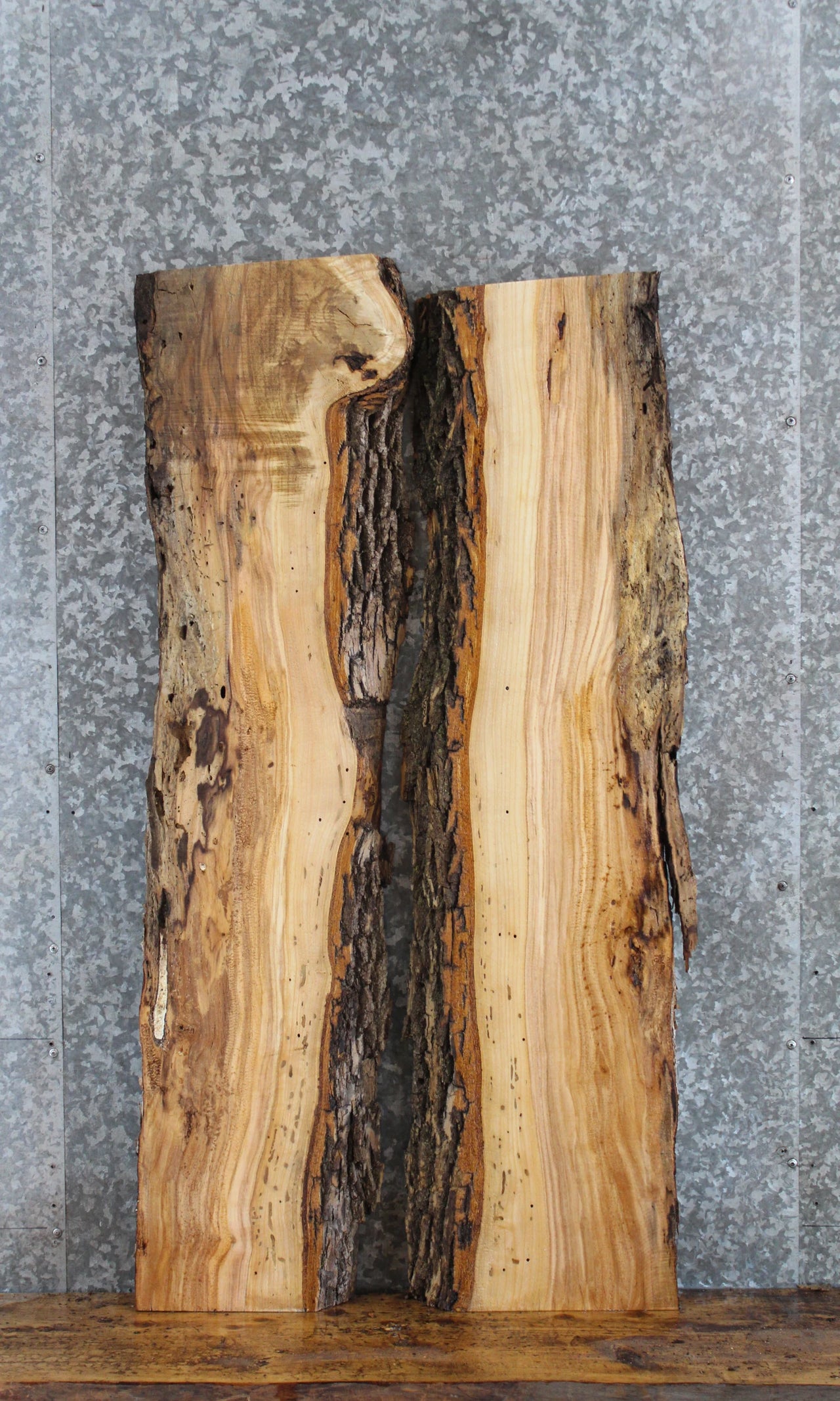 2- Live Edge Ash River Table/Desk Top Slab 1500