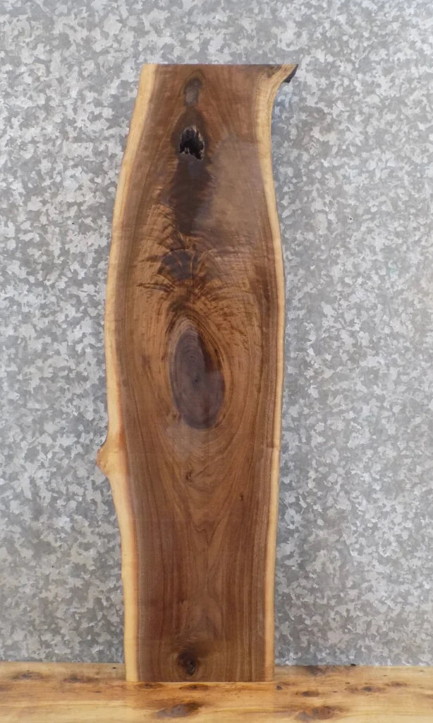 Live Edge Black Walnut Bar Top/Mantle/Floating Shelf Slab 1501